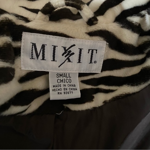 Vintage Zebra Animal Print Coat Jacket 1980s - Picture 8 of 8